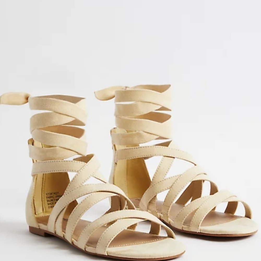 Torrid lace up gladiator sandals size 13ww